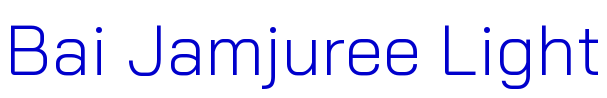 Bai Jamjuree Light 字体